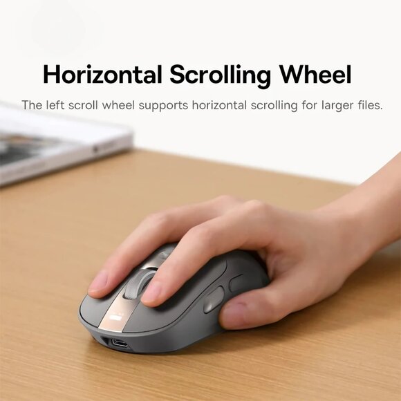 Rechargeable Wireless Bluetooth Mouse with OLED Display – Ergonomic Dual Mode - Picture 2 of 6